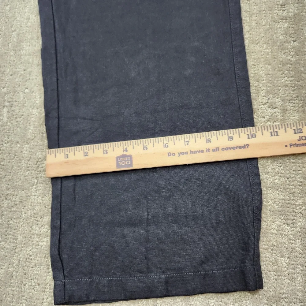 Tommy Bahama Pants Men 36x29*READ Linen Silk Blend Black High Rise Trouser Flowy